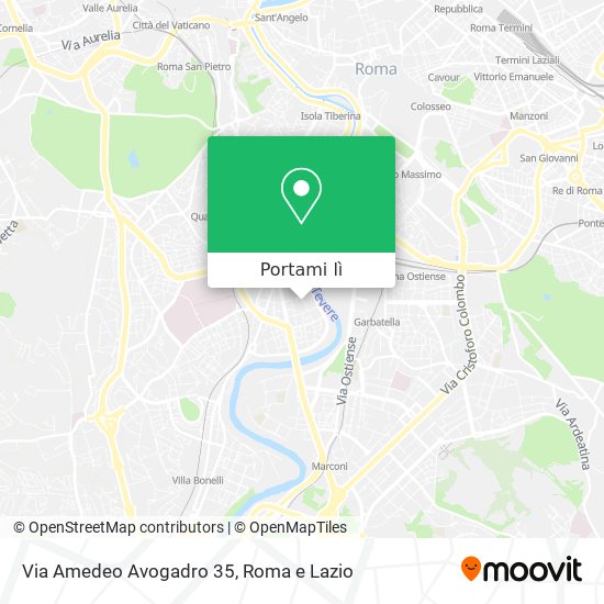 Mappa Via Amedeo Avogadro 35