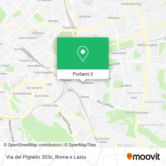 Mappa Via del Pigneto  303c