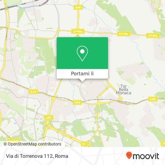 Mappa Via di Torrenova 112