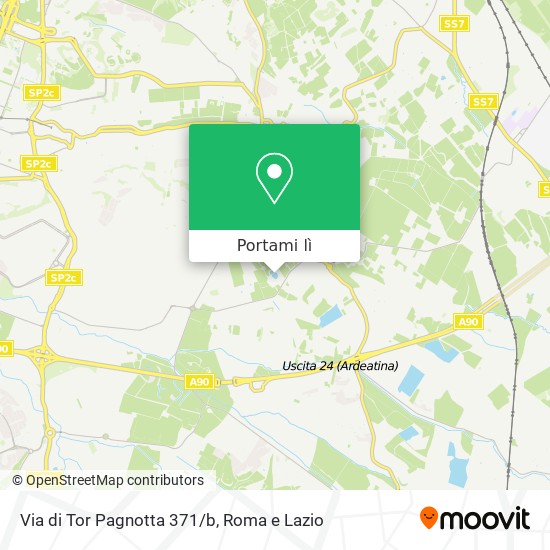 Mappa Via di Tor Pagnotta 371/b