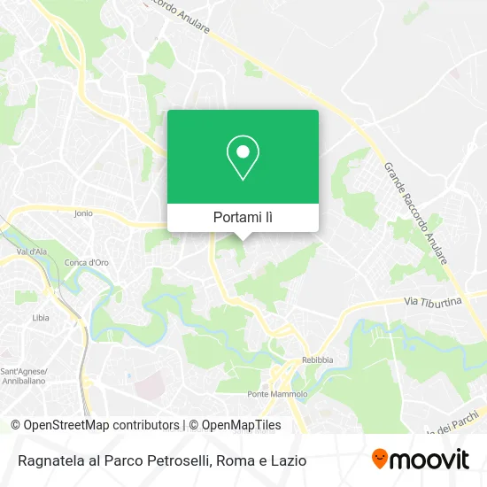 Mappa Ragnatela al Parco Petroselli