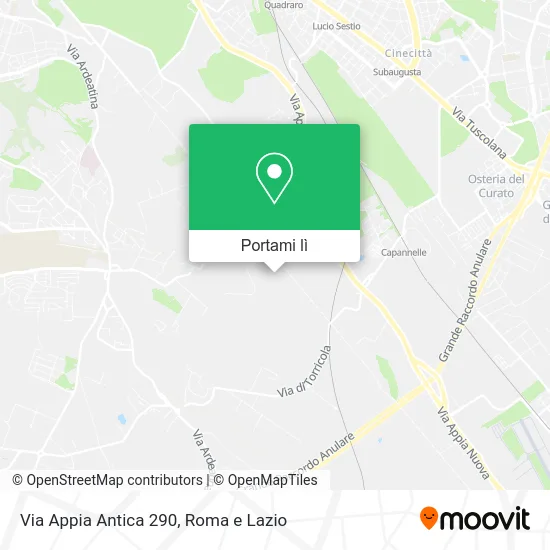 Mappa Via Appia Antica 290