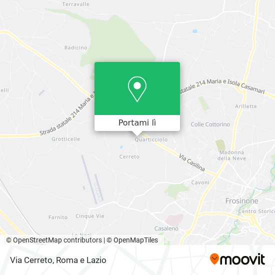 Mappa Via Cerreto