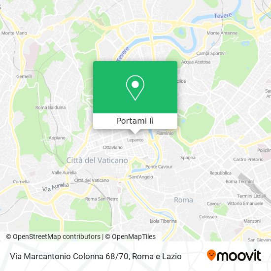 Mappa Via Marcantonio Colonna 68/70