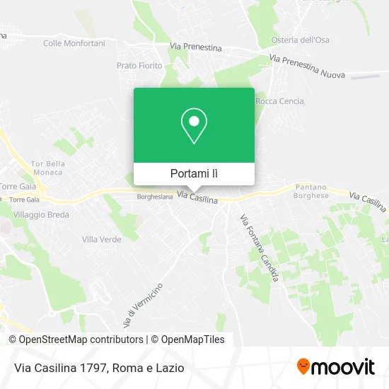 Mappa Via Casilina 1797