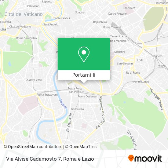 Mappa Via Alvise Cadamosto 7