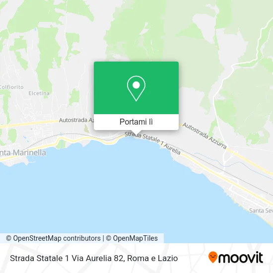 Mappa Strada Statale 1 Via Aurelia 82