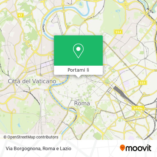 Mappa Via Borgognona