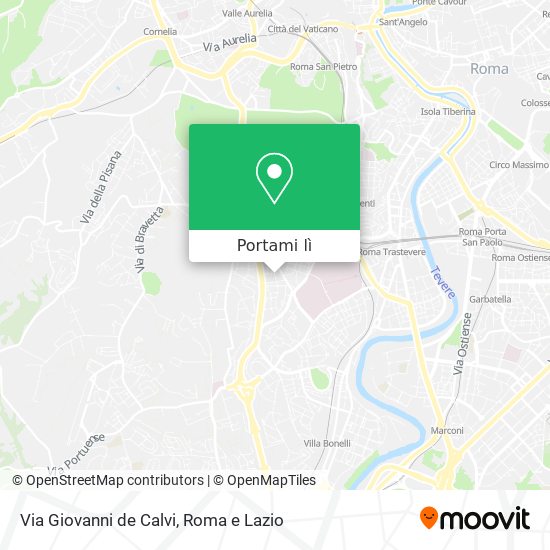 Mappa Via Giovanni de Calvi