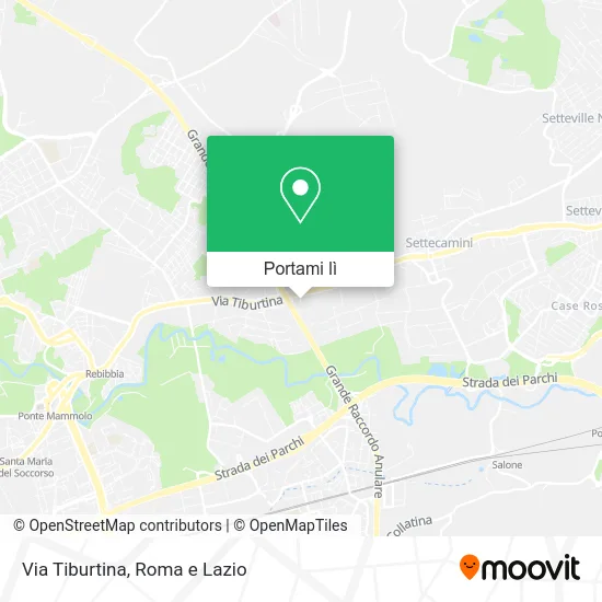 Mappa Via Tiburtina