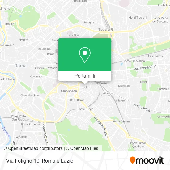 Mappa Via Foligno 10
