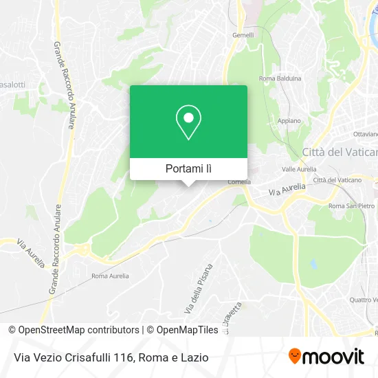 Mappa Via Vezio Crisafulli 116