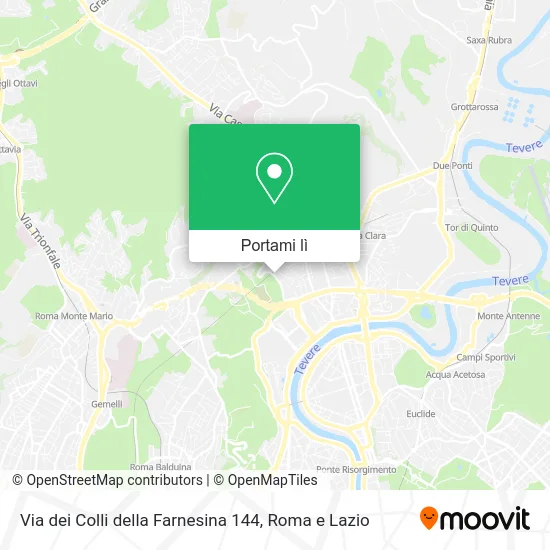 Mappa Via dei Colli della Farnesina 144