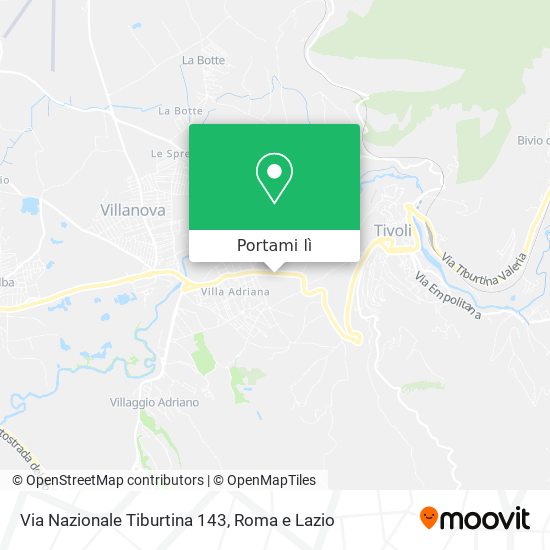 Mappa Via Nazionale Tiburtina 143