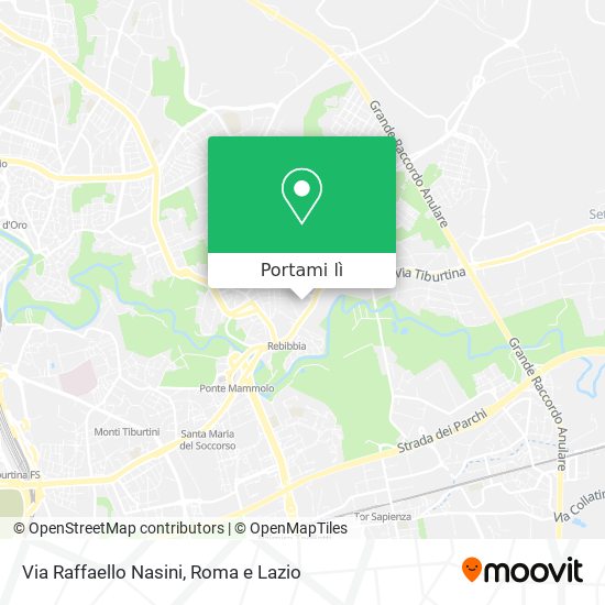 Mappa Via Raffaello Nasini