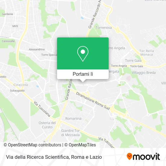 Mappa Via della Ricerca Scientifica