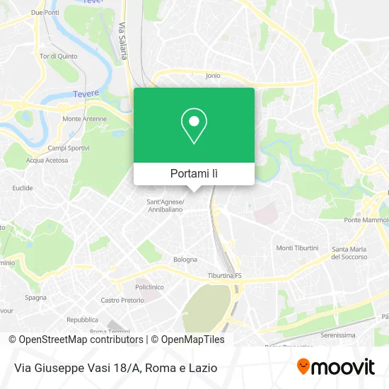 Mappa Via Giuseppe Vasi 18/A