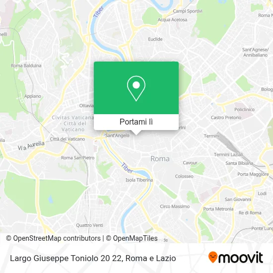 Mappa Largo Giuseppe Toniolo  20 22