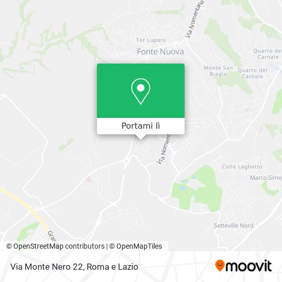 Mappa Via Monte Nero 22