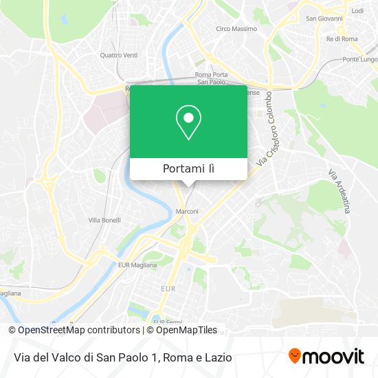 Mappa Via del Valco di San Paolo  1