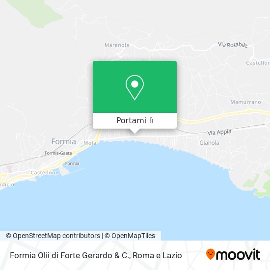 Mappa Formia Olii di Forte Gerardo & C.