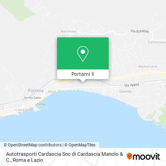 Mappa Autotrasporti Cardascia Snc di Cardascia Manolo & C.