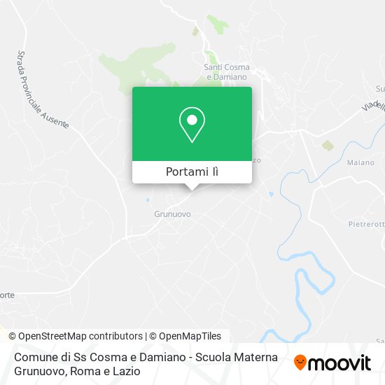 Mappa Comune di Ss Cosma e Damiano - Scuola Materna Grunuovo
