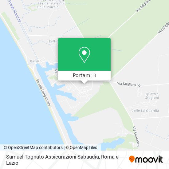 Mappa Samuel Tognato Assicurazioni Sabaudia