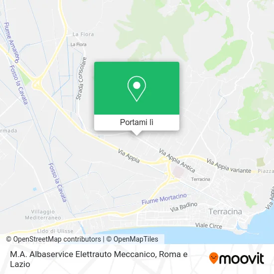 Mappa M.A. Albaservice Elettrauto Meccanico