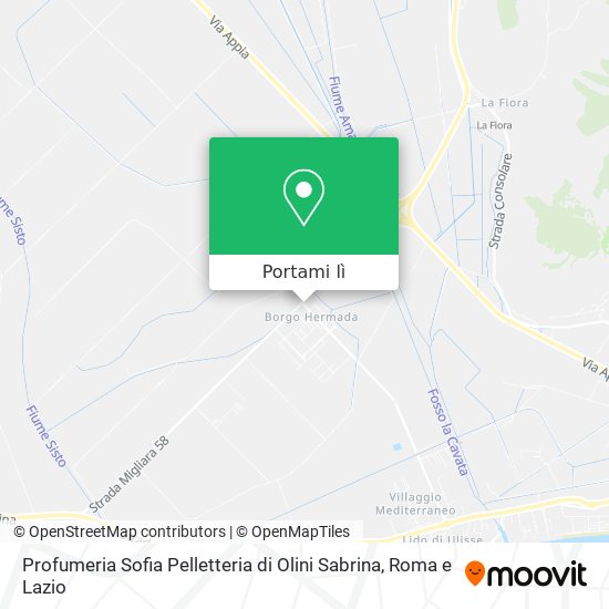 Mappa Profumeria Sofia Pelletteria di Olini Sabrina