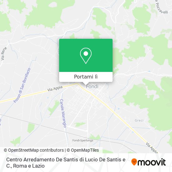 Mappa Centro Arredamento De Santis di Lucio De Santis e C.