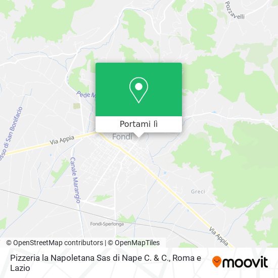 Mappa Pizzeria la Napoletana Sas di Nape C. & C.