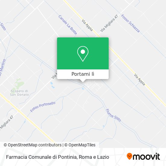 Mappa Farmacia Comunale di Pontinia