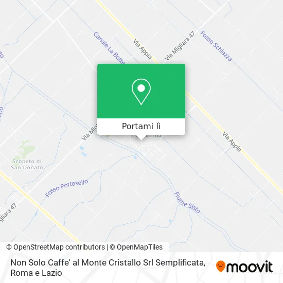 Mappa Non Solo Caffe' al Monte Cristallo Srl Semplificata