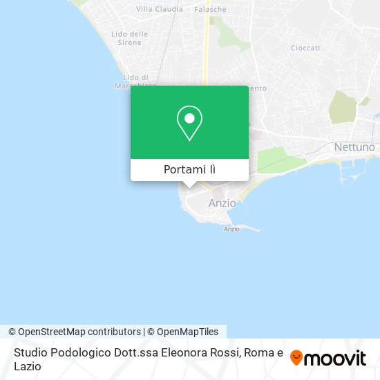 Mappa Studio Podologico Dott.ssa Eleonora Rossi