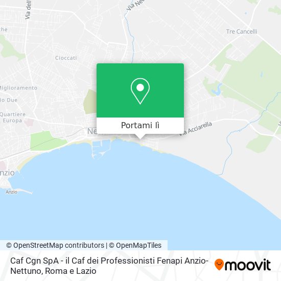 Mappa Caf Cgn SpA - il Caf dei Professionisti Fenapi Anzio-Nettuno