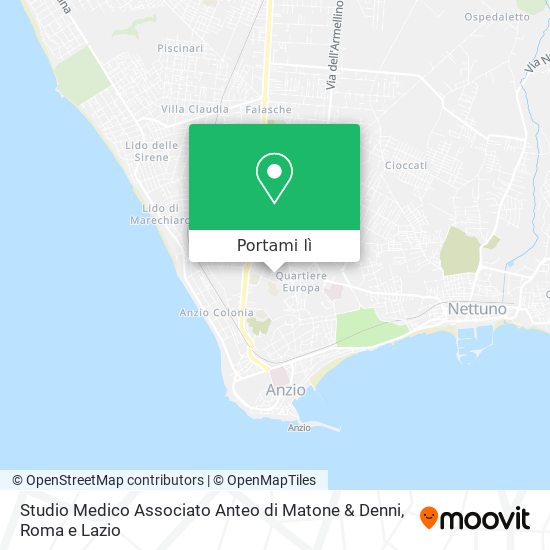 Mappa Studio Medico Associato Anteo di Matone & Denni