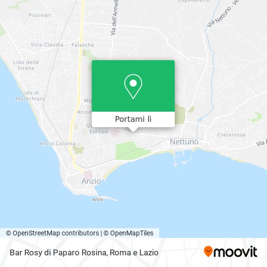 Mappa Bar Rosy di Paparo Rosina