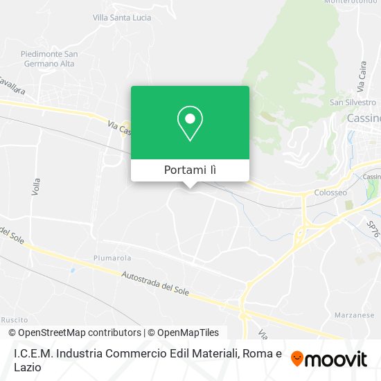 Mappa I.C.E.M. Industria Commercio Edil Materiali