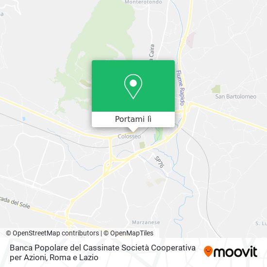 Mappa Banca Popolare del Cassinate Società Cooperativa per Azioni