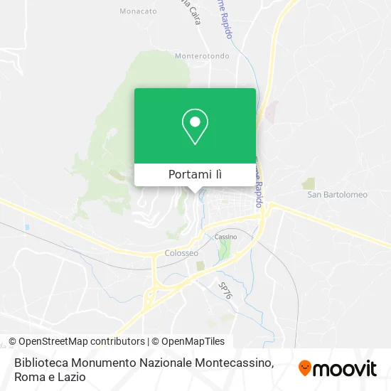 Mappa Biblioteca Monumento Nazionale Montecassino