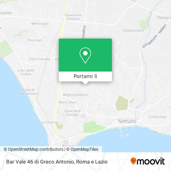 Mappa Bar Vale 46 di Greco Antonio