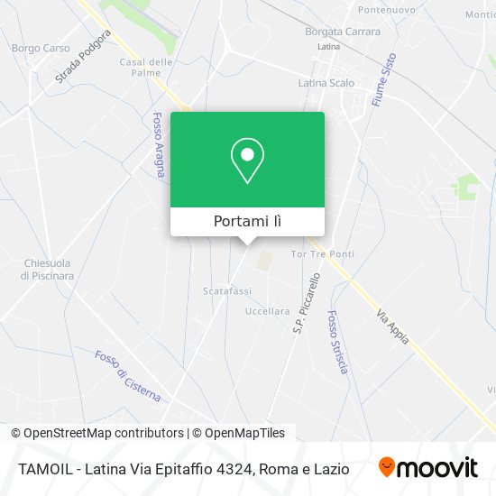 Mappa TAMOIL - Latina Via Epitaffio 4324