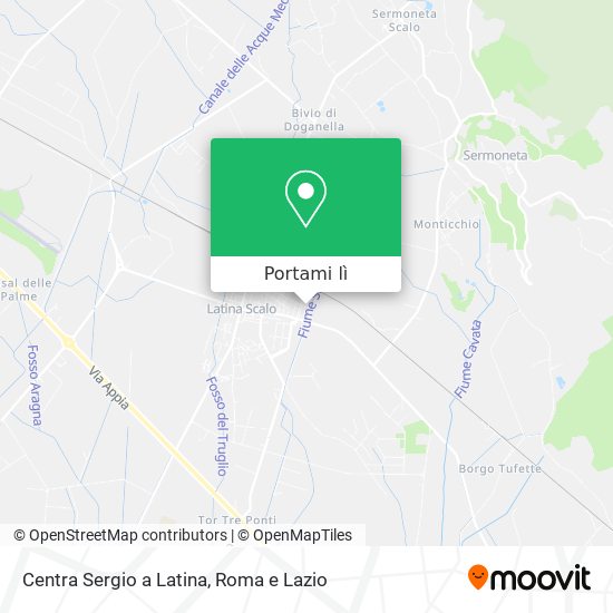 Mappa Centra Sergio a Latina