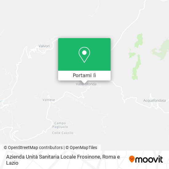 Mappa Azienda Unità Sanitaria Locale Frosinone