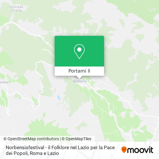 Mappa Norbensisfestival - il Folklore nel Lazio per la Pace dei Popoli