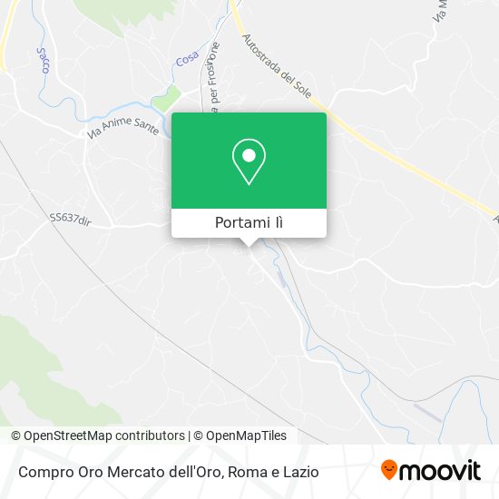 Mappa Compro Oro Mercato dell'Oro