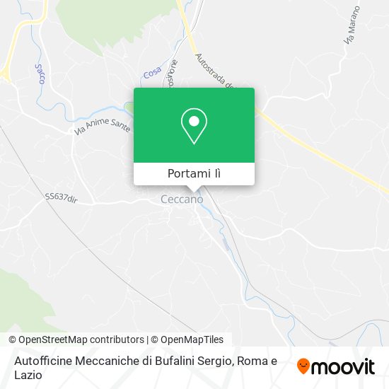 Mappa Autofficine Meccaniche di Bufalini Sergio