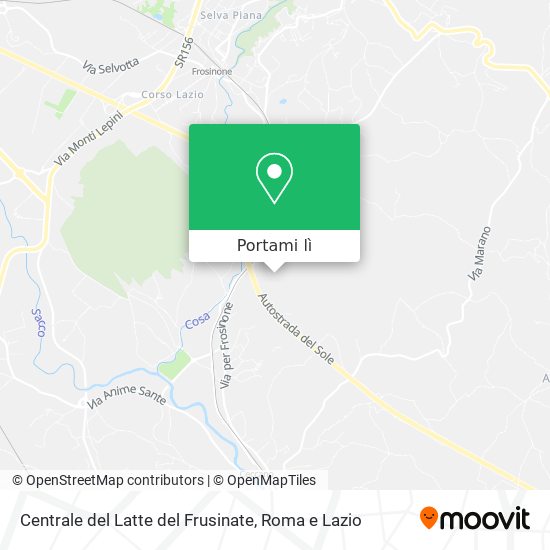 Mappa Centrale del Latte del Frusinate