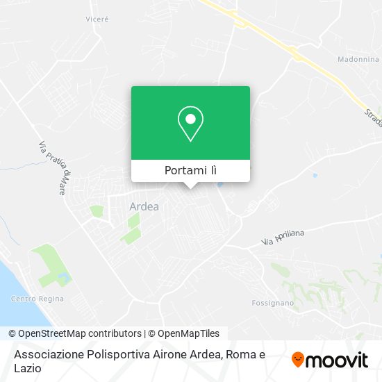 Mappa Associazione Polisportiva Airone Ardea